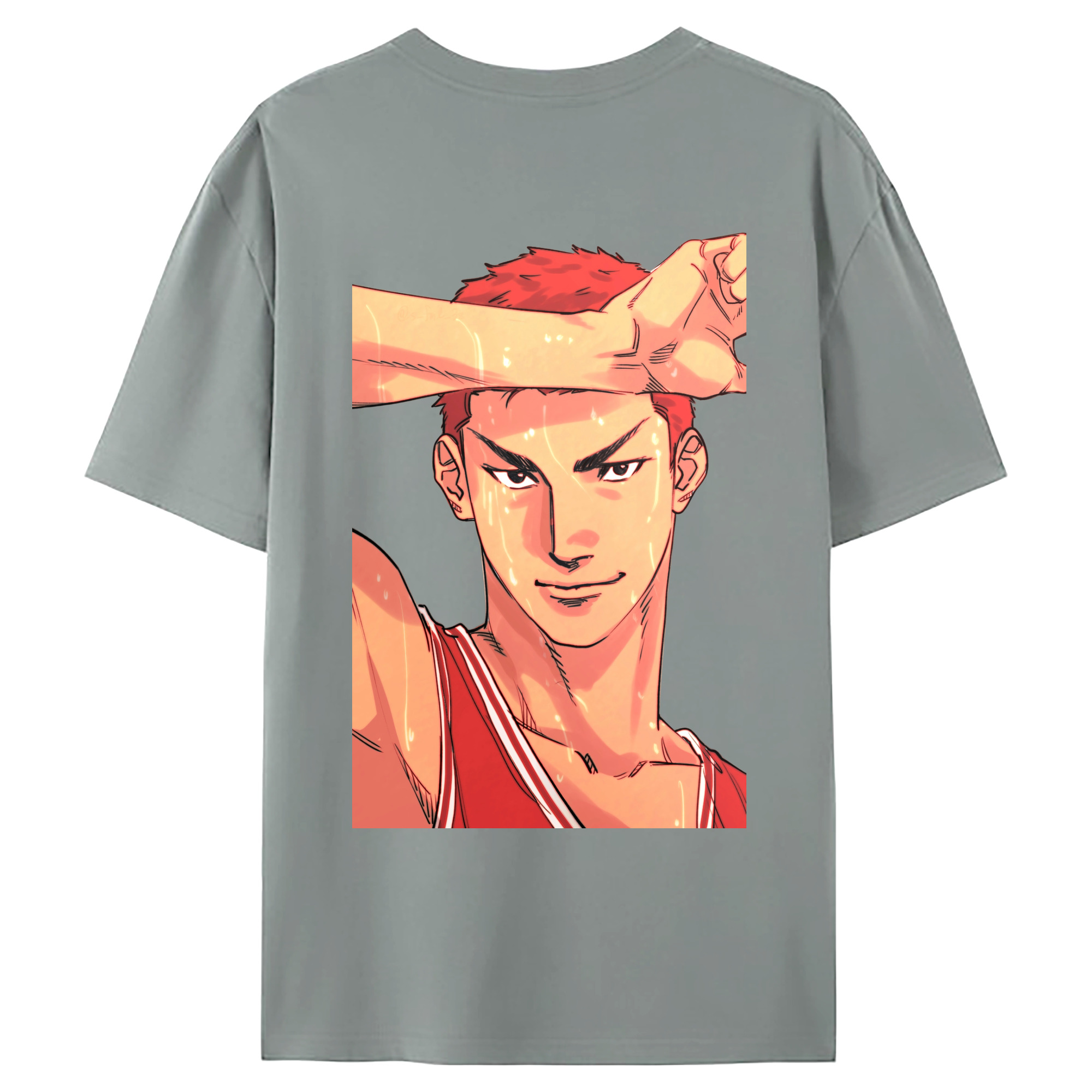 （画像用） SLAM DUNK／スラムダンク 綿100％ メンズ半袖Tシャツ（バックプリント） 通気性